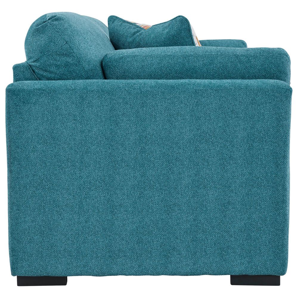 Ashley Keerwick Stationary Queen Sofa Sleeper in Teal, , large