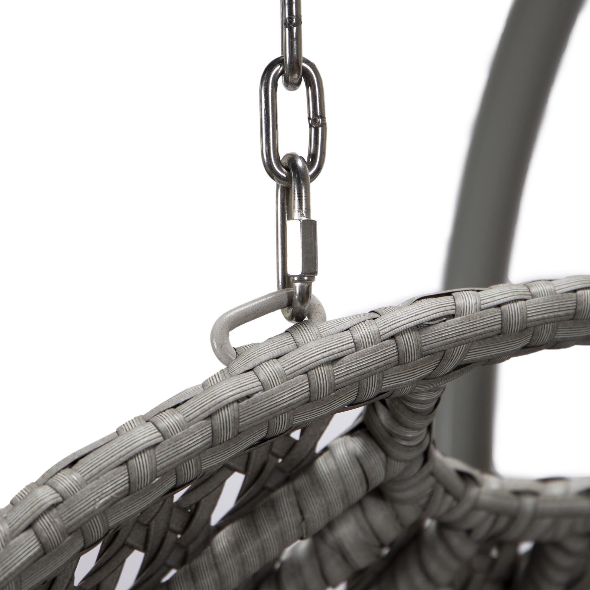 Maze rattan rose on sale hanging chair grey