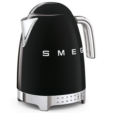 Smeg 1.7L Stainless Steel Retro Style Electric Kettle in Black, , large