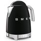 Smeg 1.7L Stainless Steel Retro Style Electric Kettle in Black, , large