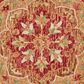 L&R Resources Sinuous Floral Medallion 4" Scalloped Red and Multicolor Area Rug, , large