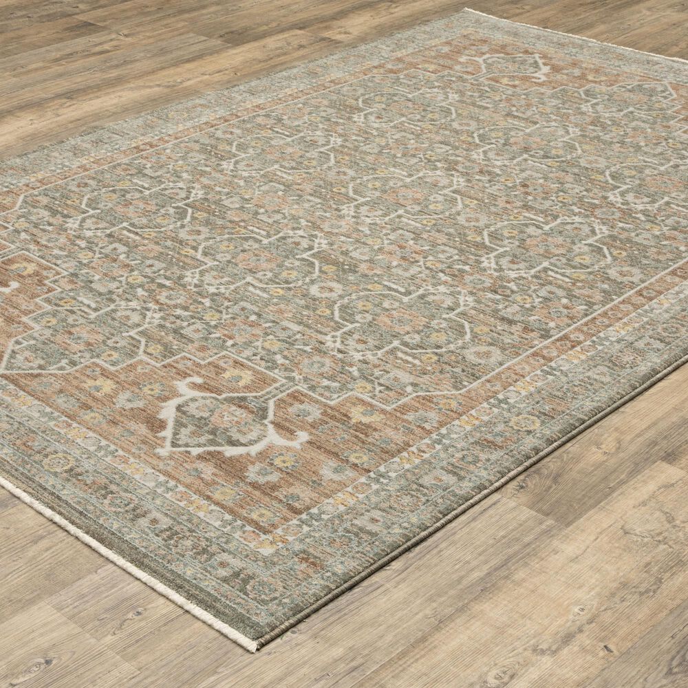 Oriental Weavers Keaton Brown and Rust 3&#39;3&quot; x 5&#39; Area Rug, , large