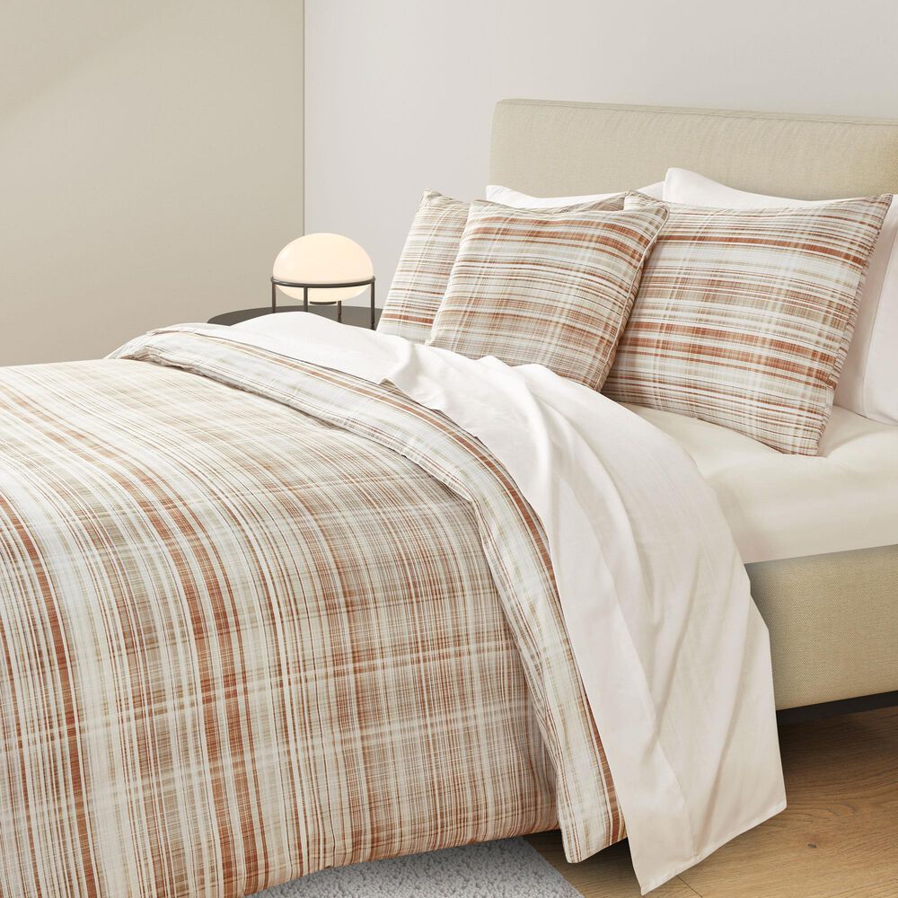 J. Queen New York Pascal 3-Piece King/California King Duvet Cover Set in Cinnamon, , large
