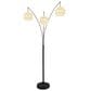 Lite Source 3-Lite Arch Floor Lamp in Black, , large