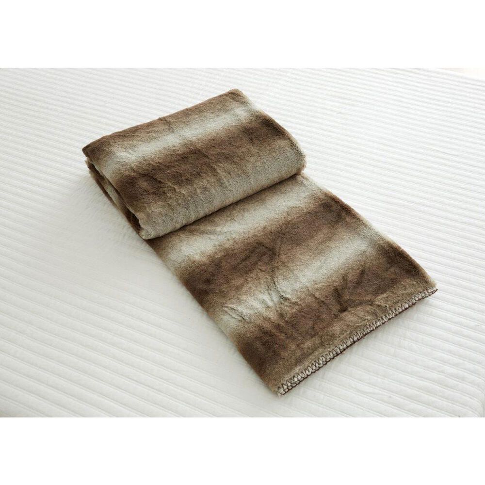 Duke Imports Regal Comfort Fading Glade 50" x 70" Throw in Brown and Silver, , large