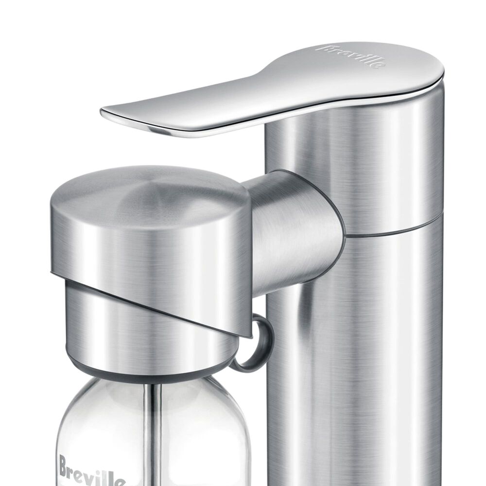 Keystone InFizz Aqua 1-Liter Sparkling Water Carbonation Machine with CO2 Canister in Brushed Stainless Steel, , large