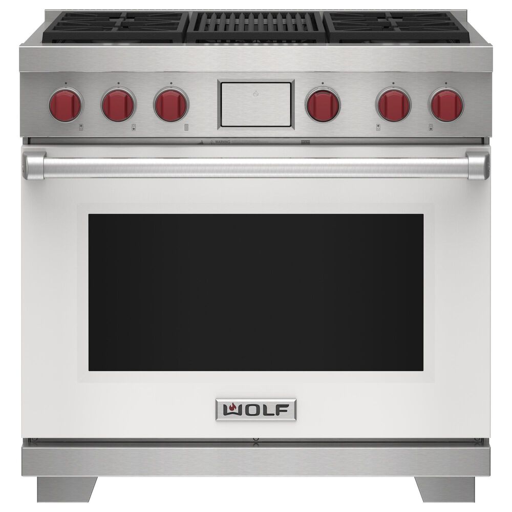Wolf Appliances 36" Dual Fuel Range with 4 Burners in Stainless Steel, , large
