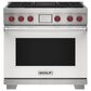 Wolf Appliances 36" Dual Fuel Range with 4 Burners in Stainless Steel, , large