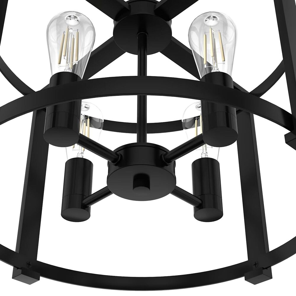 Hunter Astwood 18&quot; 4-Light Chandelier in Matte Black, , large