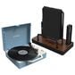 Victrola Re-Spin Sustainable Bluetooth Suitcase Record Player and Cleaning Kit in Blue, , large