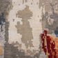 Rizzy Evolution 9" x 12" Gray and Burgundy Area Rug, , large