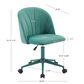 Linden Boulevard Velvet Desk Chair in Aqua, , large