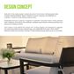 Hearth and Haven Modern Outdoor Bench Sofa with Cast Silver Cushion in Ember Black, , large