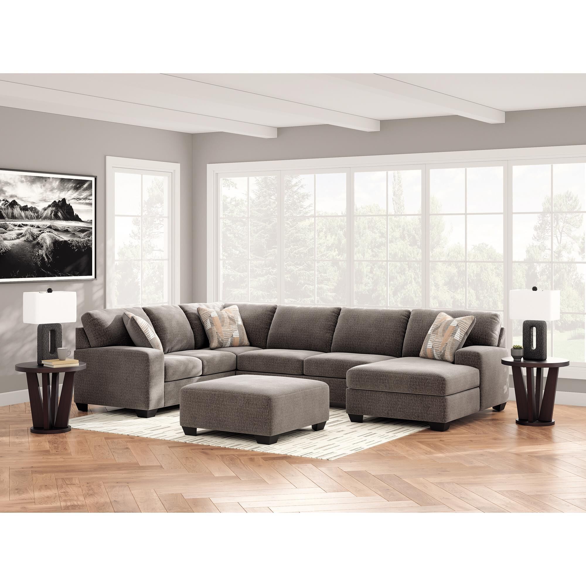 Ashley Seyler Lane 3-Piece Right Facing Sectional with Left-Arm