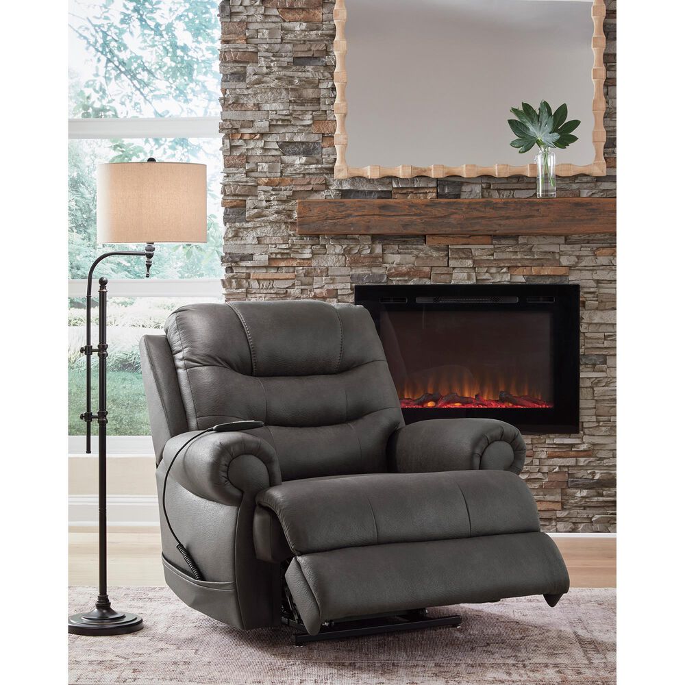 Ashley Revived and Restored Power Lift Recliner in Granite, , large