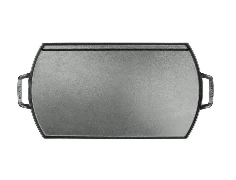 Lodge Blacklock Triple Seasoned Cast Iron Double Burner Griddle in Black, , large