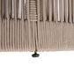 Hearth and Haven 2-Piece Outdoor Coffee Table and Side Table Set with Woven Rope Design in Beige and Teak, , large