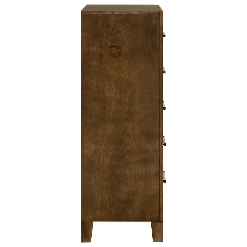 New Heritage Ballard 5 Piece Wood Queen Panel Bedroom Set in Walnut, , large