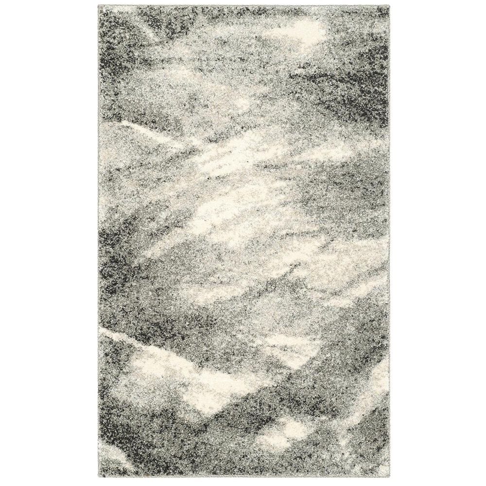 Safavieh Retro RET2891-8012-3 3&#39; x 5&#39; Grey/Ivory Area Rug, , large