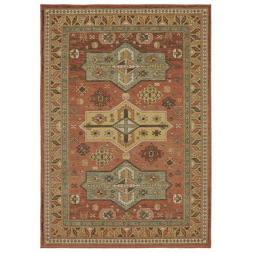 Oriental Weavers Toscana 9571A 2'3" x 7'6" Orange Runner, , large