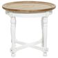 Maple and Jade Tray Top Accent Table in Vintage White and Brown, , large