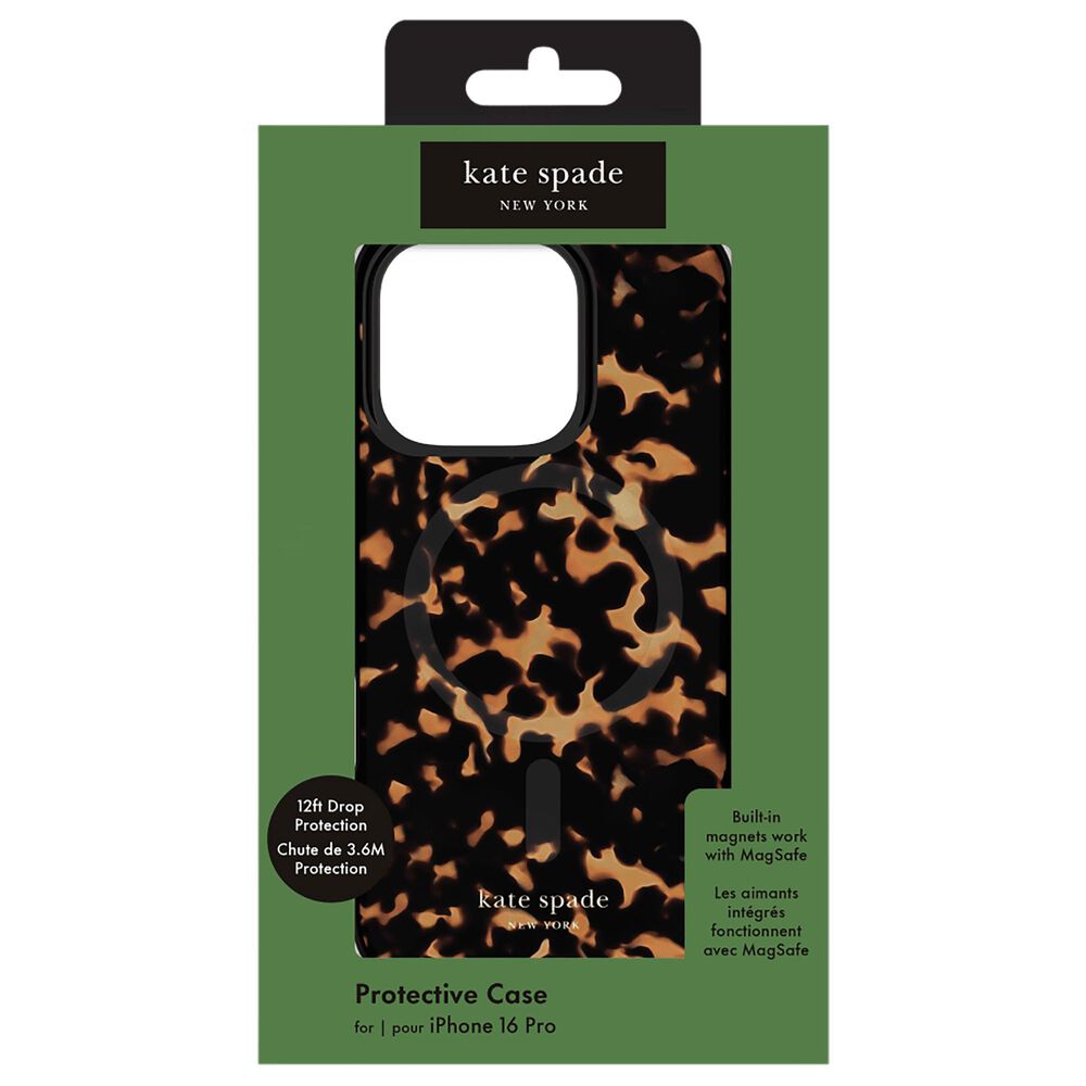 Kate Spade Protective MagSafe Case for Apple iPhone 16 Pro in Tortoise, , large