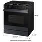 Samsung Bespoke Bespoke 6.0 Cu. Ft. Smart Slide-In Gas Range with Non-stick Griddle and 18K BTU Brass Burner in Matte Black Steel, , large