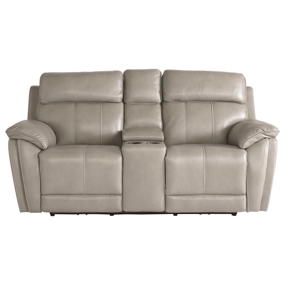 Bassett Levitate Power Reclining Console Loveseat in Nickel, , large