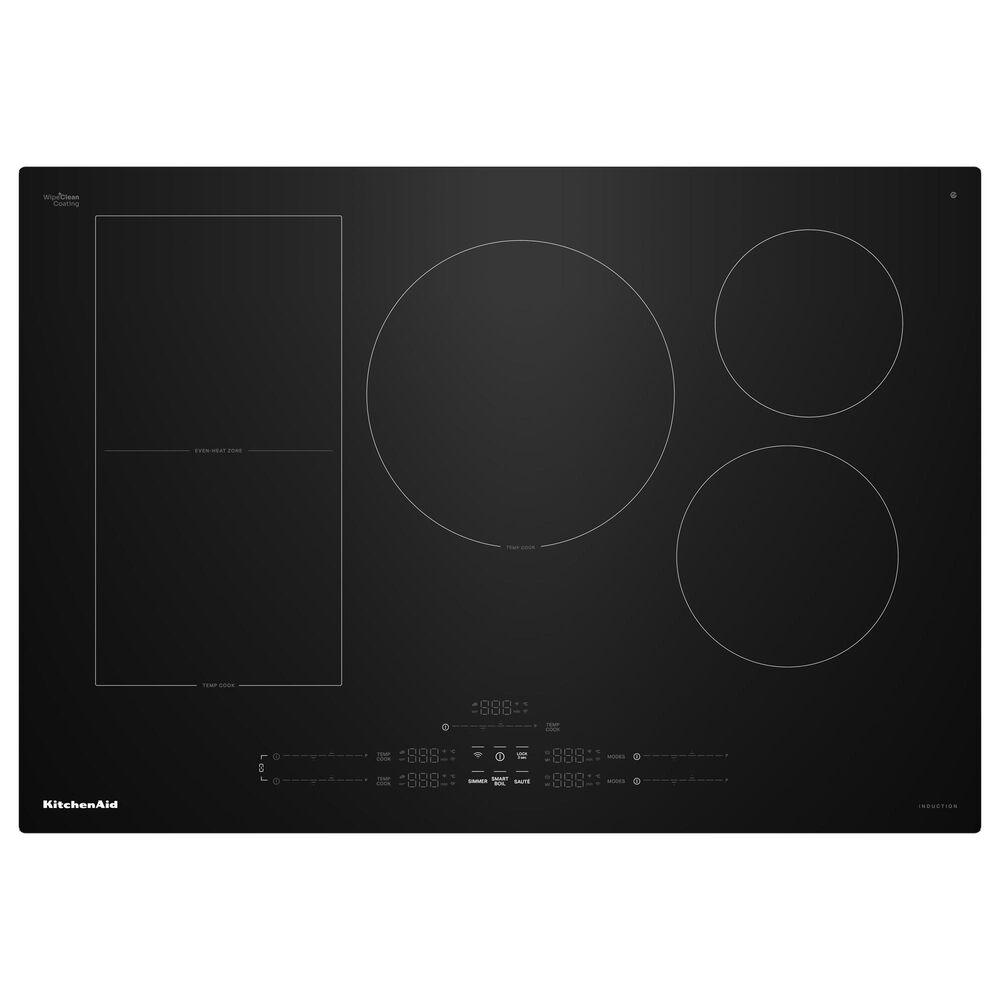 KitchenAid 2-Piece Kitchen Package with Black Ore 30" Smart Single Wall Oven and Black 30" Induction Cooktop, , large