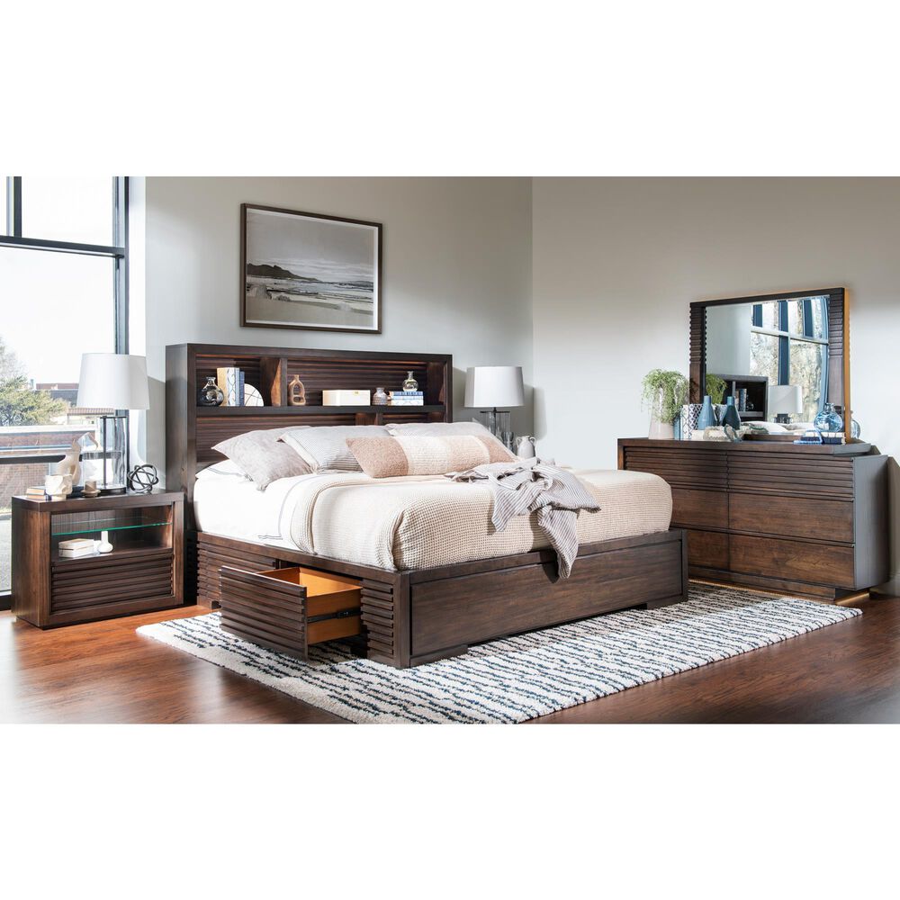 Legacy Classic Architect 1-Drawer Nightstand in Onyx with LED Light and AC/USB Ports, , large