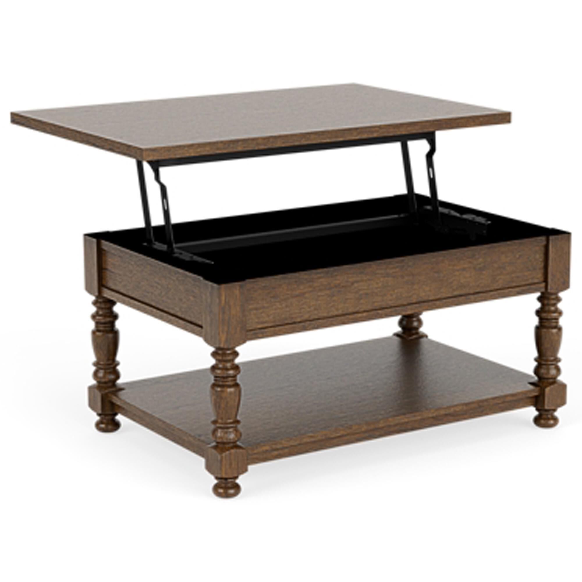 Riverside Furniture Eastlake Lift Top Cocktail Table in Whiskey Oak