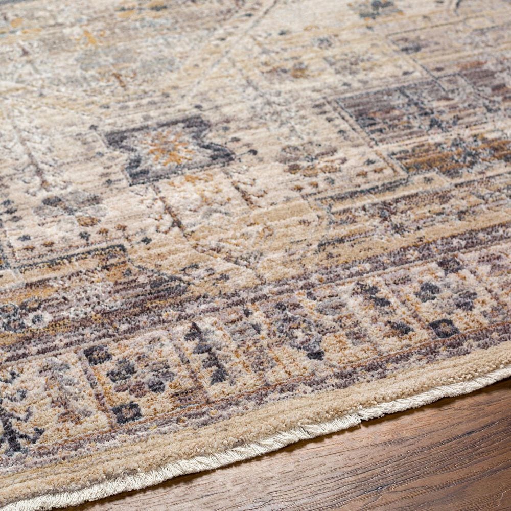 Surya Aida AAD-2307 2&#39; x 2&#39;11&quot; Beige, Medium Gray, Tan, Ivory, Deep Teal and Charcoal Area Rug, , large