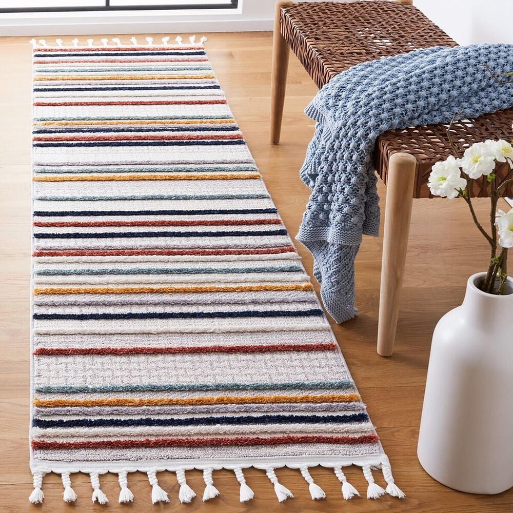 Safavieh Marrakesh 2&#39;2&quot; x 6&#39; Ivory and Multicolor Runner, , large