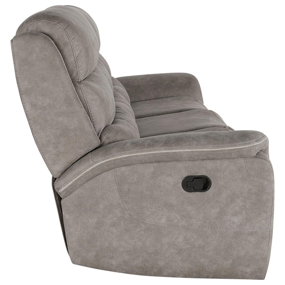 New Heritage Design Kamari Manual Reclining Sofa in Gray, , large