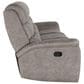 New Heritage Design Kamari Manual Reclining Sofa in Gray, , large