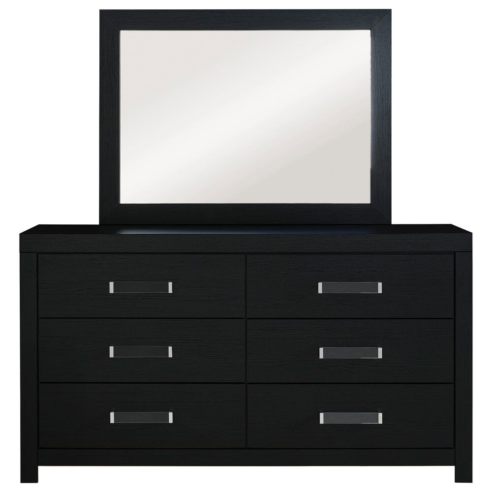 Ashley Maeling 4 Piece Queen Panel Bedroom Set in Matte Black, , large
