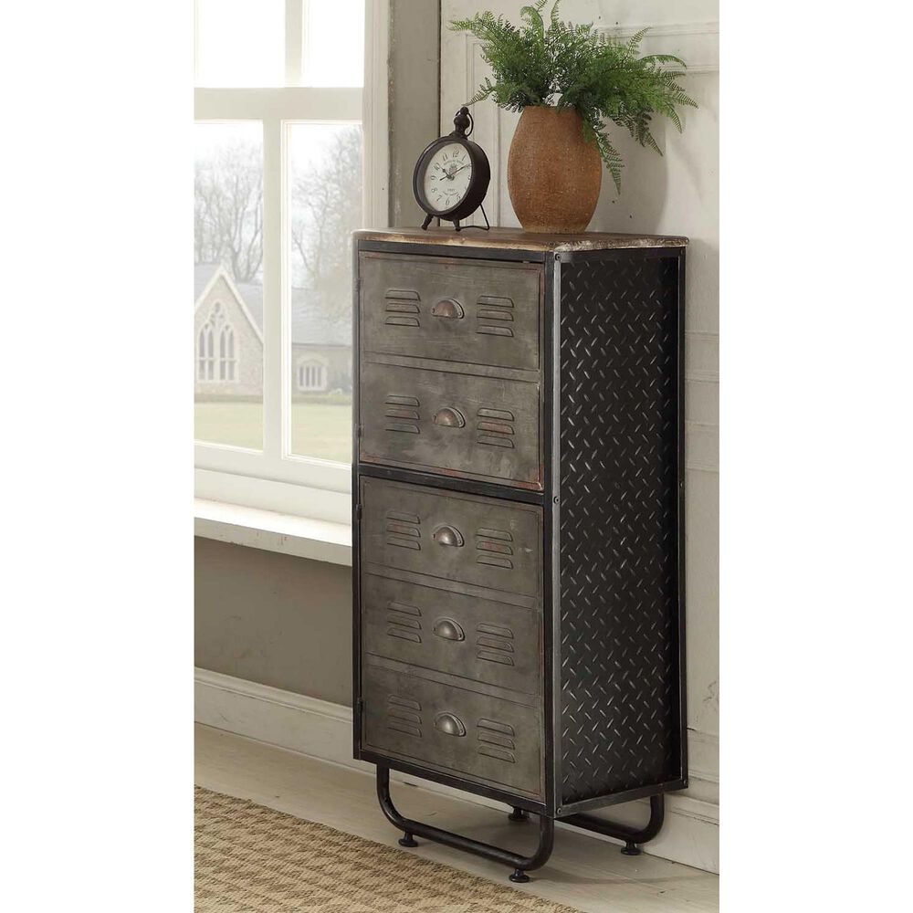 4D Concepts Locker Bookcase in Natural, Black and Grey, , large