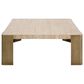 Uttermost Caress Coffee Table in Honey Beige and Antique Brass, , large