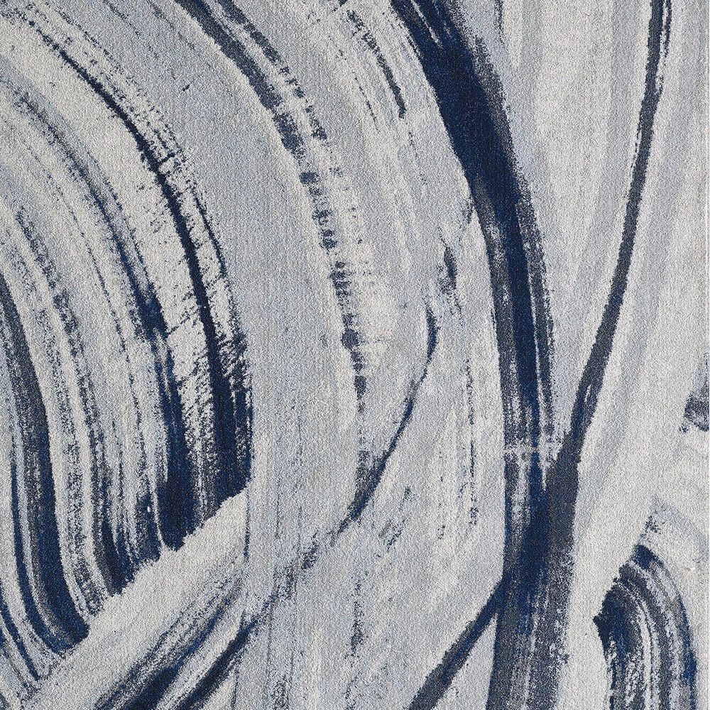 Kas Oriental Rugs Illusions Elements 5&#39;3&quot; x 7&#39;7&quot; Ivory and Blue Area Rug, , large