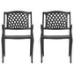 Hearth and Haven Cayman Outdoor Dining Chair in Black (Set of 2), , large