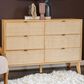 Linon Home Decor Collett 6-Drawer Dresser in Natural, , large
