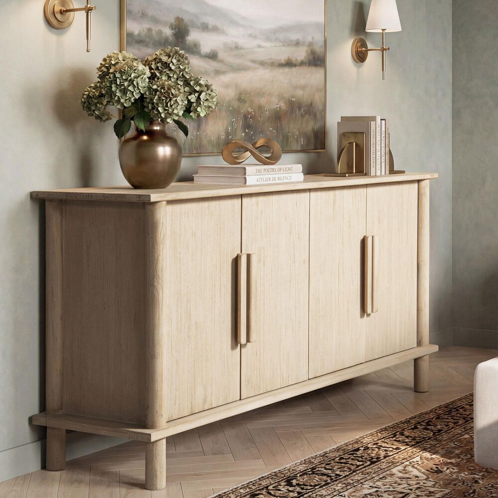 Jennifer Taylor Home Milo 4-Door Sideboard in Light Natural Cerused, , large