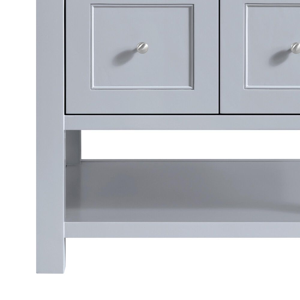 James Martin Vanities Breckenridge 30&quot; Single Bathroom Vanity in Serenity Blue with 3 cm Victorian Silver Quartz Top and Rectangular Sink, , large
