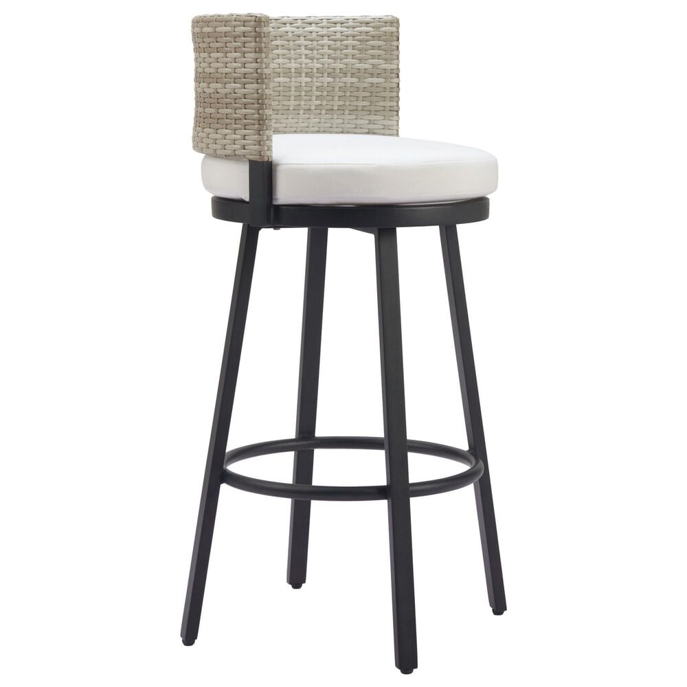 Zuo Modern Midnight Wave Patio Barstool in White, , large