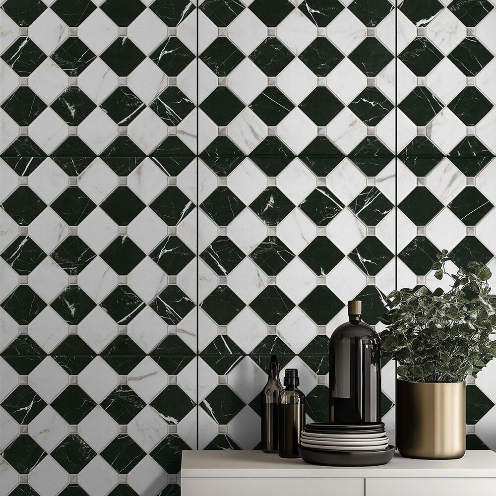 MS International Casa Tuxedo 17" x 17" Porcelain Tile, , large