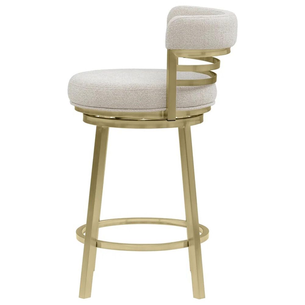Armen Living Santorini Counter Stool in Gold, , large