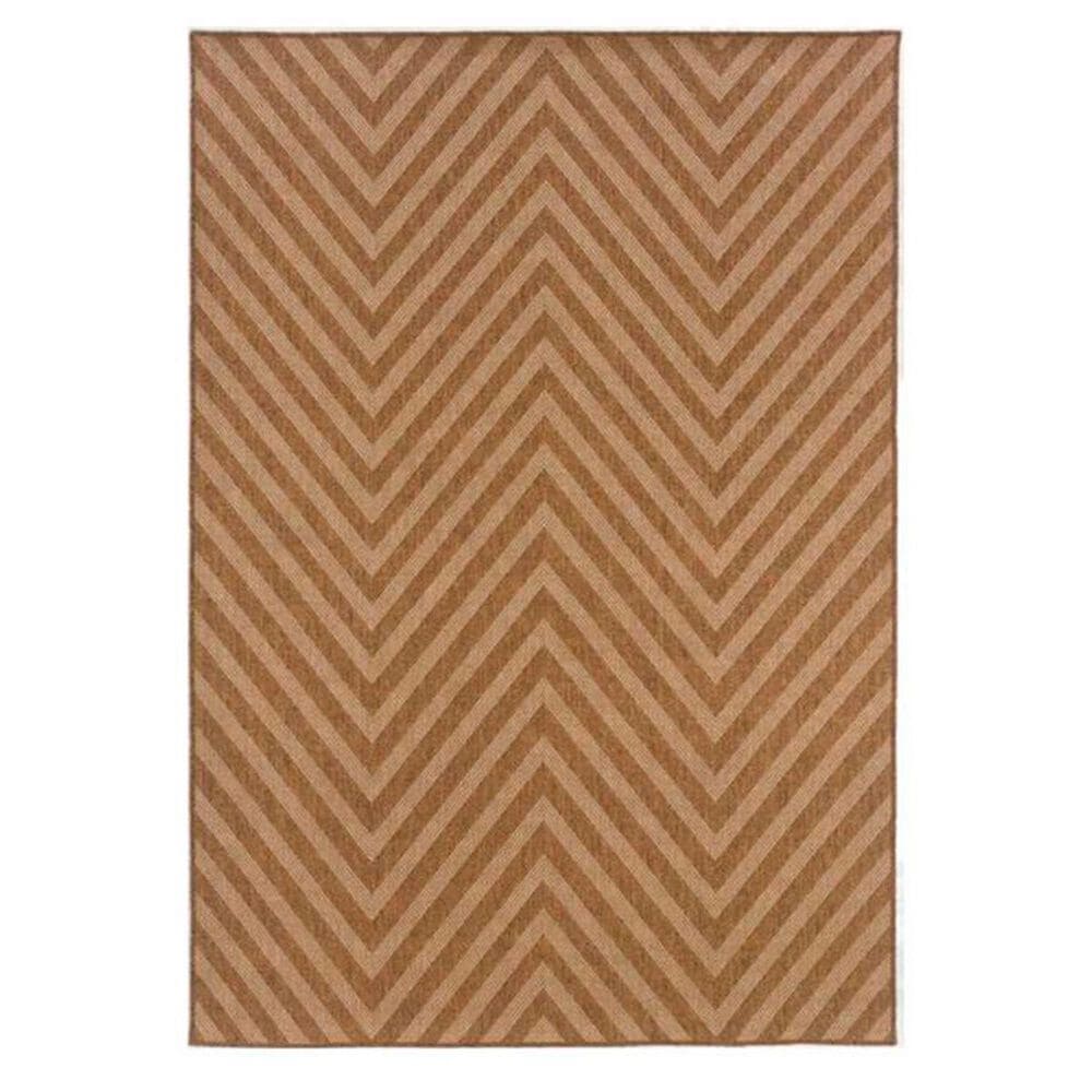 Oriental Weavers Karavia 7"10" Round Brown Outdoor Area Rug, , large