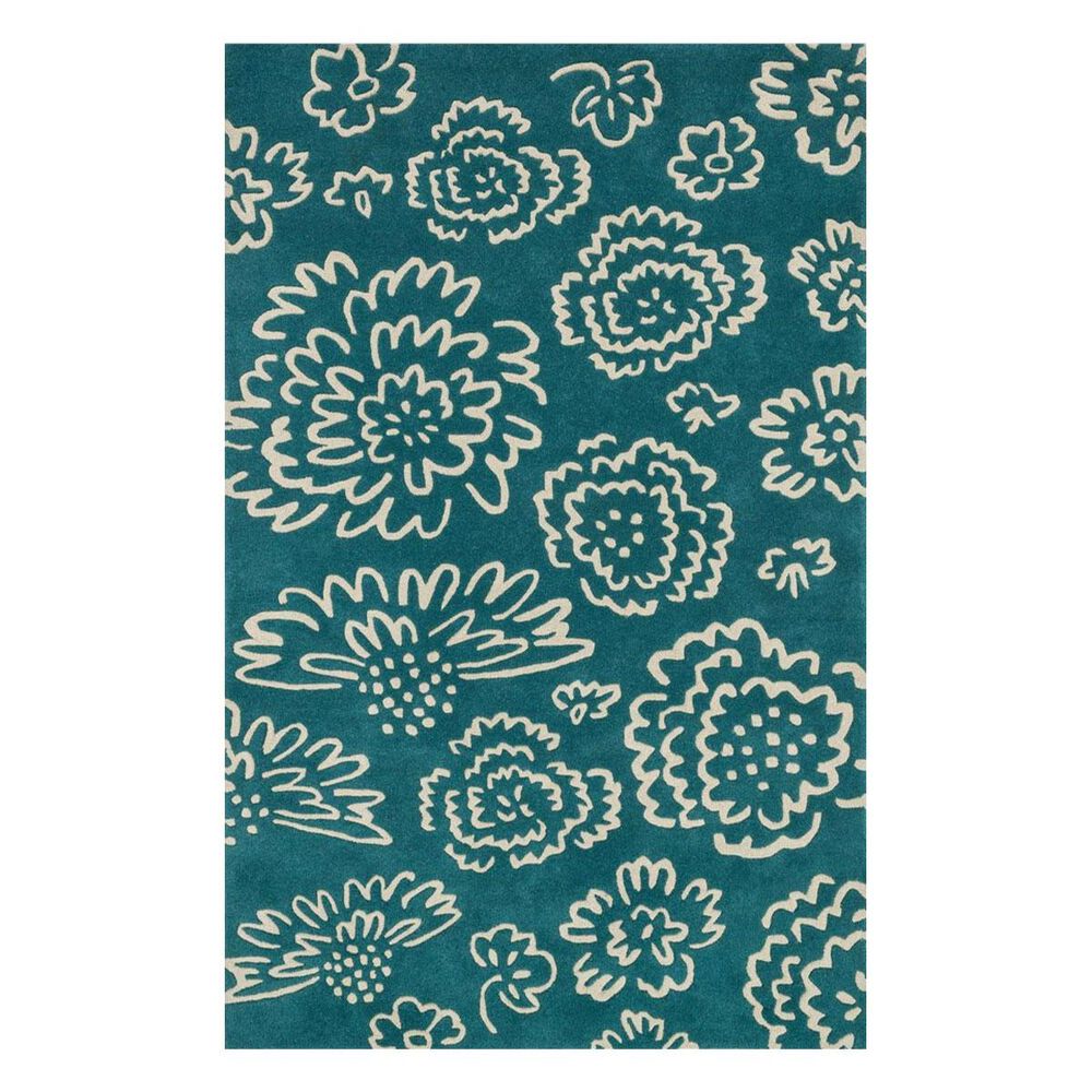 Loloi Nova NV-06 2'6" x 7'6" Teal/Ivory Runner, , large