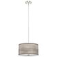Hunter Solhaven 2-Light Mini Pendant with Light Gray Oak Shade in Brushed Nickel, , large