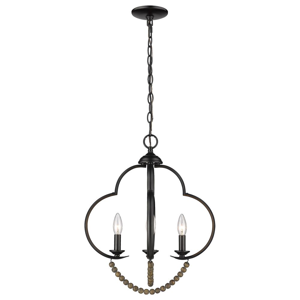 Golden Lighting Flori 4-Light Pendant in Matte Black, , large